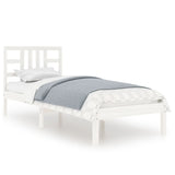 Cadre de lit sans matelas blanc 100x200 cm bois massif