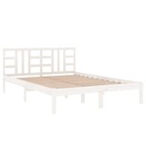 Cadre de lit sans matelas blanc 140x200 cm bois massif