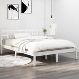 Cadre de lit sans matelas blanc 200x200 cm bois massif