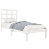 Cadre de lit sans matelas blanc 90x190 cm bois massif