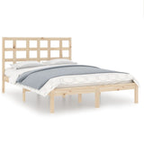 Cadre de lit sans matelas 135x190 cm bois massif