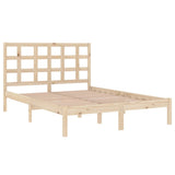 Cadre de lit sans matelas 135x190 cm bois massif