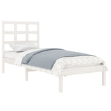 Cadre de lit sans matelas blanc 90x200 cm bois massif