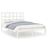 Cadre de lit sans matelas blanc 140x200 cm bois massif