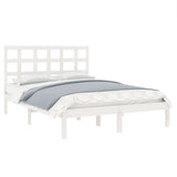 Cadre de lit sans matelas blanc 180x200 cm bois massif