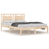 Cadre de lit sans matelas 135x190 cm bois massif