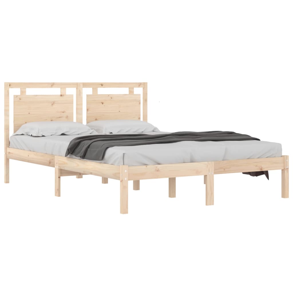 Cadre de lit sans matelas 180x200 cm bois massif