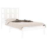 Cadre de lit sans matelas blanc 75x190 cm bois massif