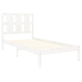 Cadre de lit sans matelas blanc 90x190 cm bois massif