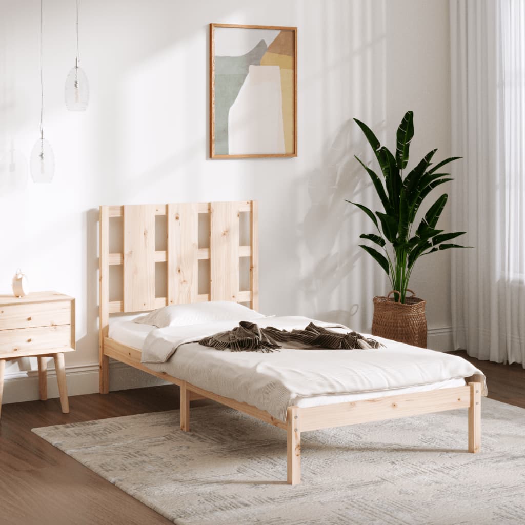 Cadre de lit sans matelas 90x200 cm bois de pin massif