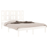 Cadre de lit sans matelas blanc 120x200 cm bois de pin massif