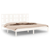 Cadre de lit sans matelas blanc 180x200 cm bois massif