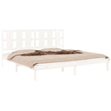 Cadre de lit sans matelas blanc 180x200 cm bois massif