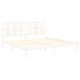 Cadre de lit sans matelas blanc 180x200 cm bois massif