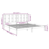 Cadre de lit sans matelas blanc 180x200 cm bois massif