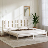 Cadre de lit sans matelas blanc 180x200 cm bois massif