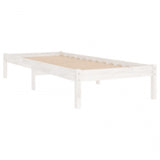 Cadre de lit sans matelas blanc 90x190 cm bois massif