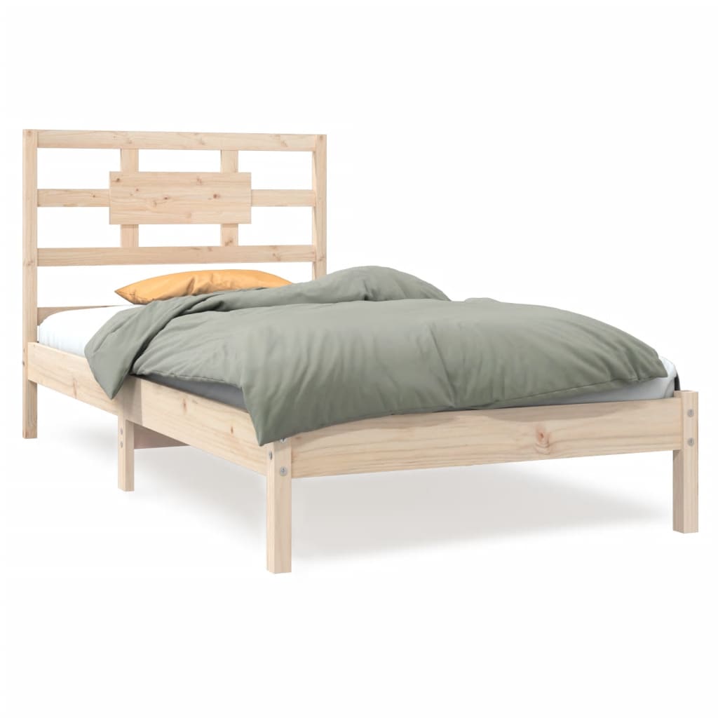 Cadre de lit sans matelas 90x200 cm bois massif