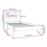 Cadre de lit sans matelas 90x200 cm bois massif