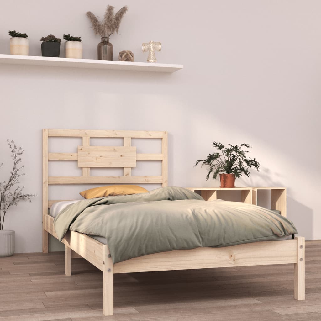 Cadre de lit sans matelas 90x200 cm bois massif