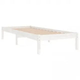 Cadre de lit sans matelas blanc 90x200 cm bois massif