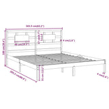 Cadre de lit sans matelas blanc 160x200 cm bois massif