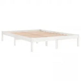 Cadre de lit sans matelas blanc 180x200 cm bois massif