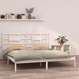 Cadre de lit sans matelas blanc 180x200 cm bois massif