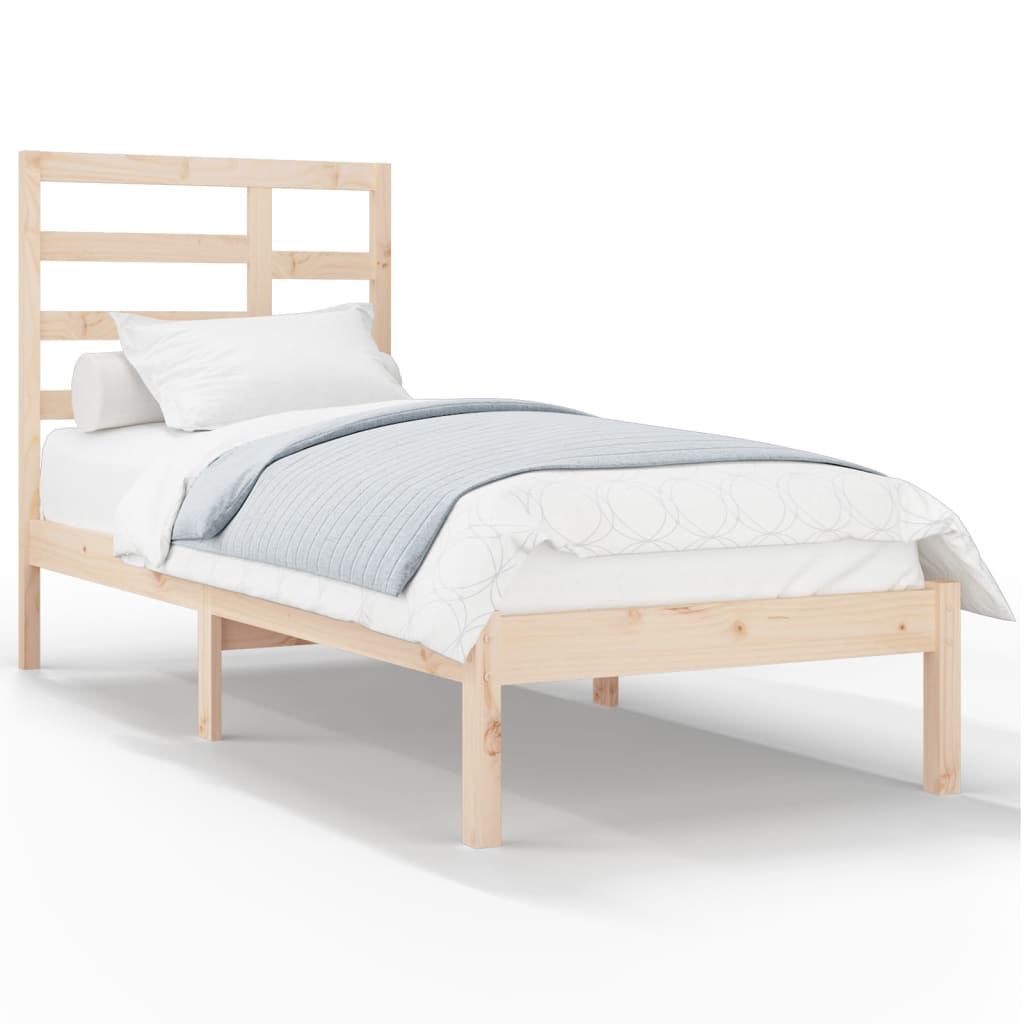 Cadre de lit sans matelas bois massif 90x190 cm