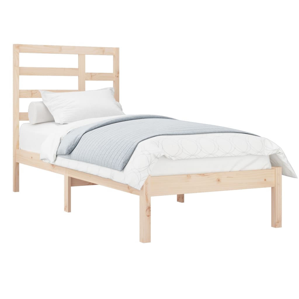 Cadre de lit sans matelas bois massif 90x190 cm