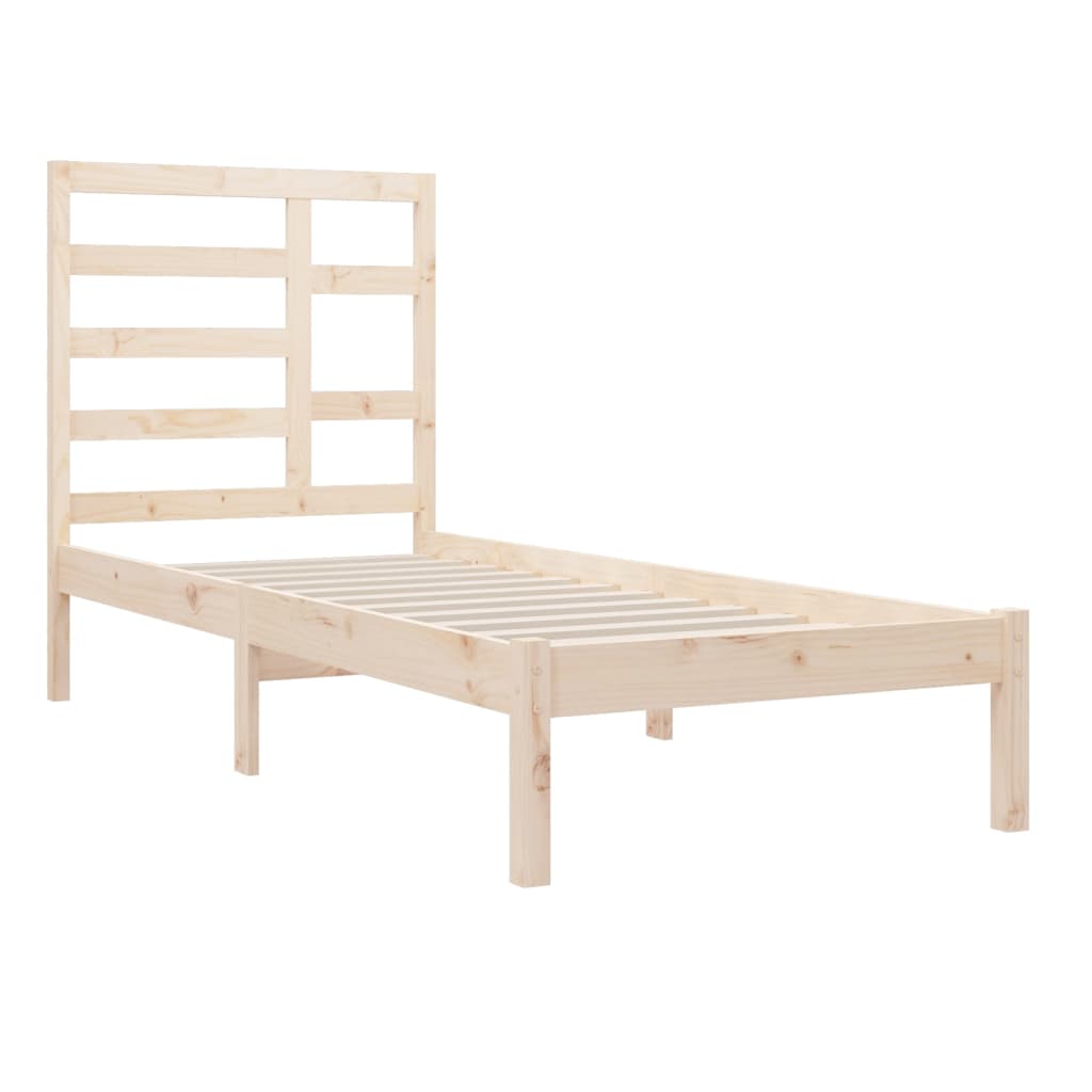 Cadre de lit sans matelas bois massif 90x190 cm