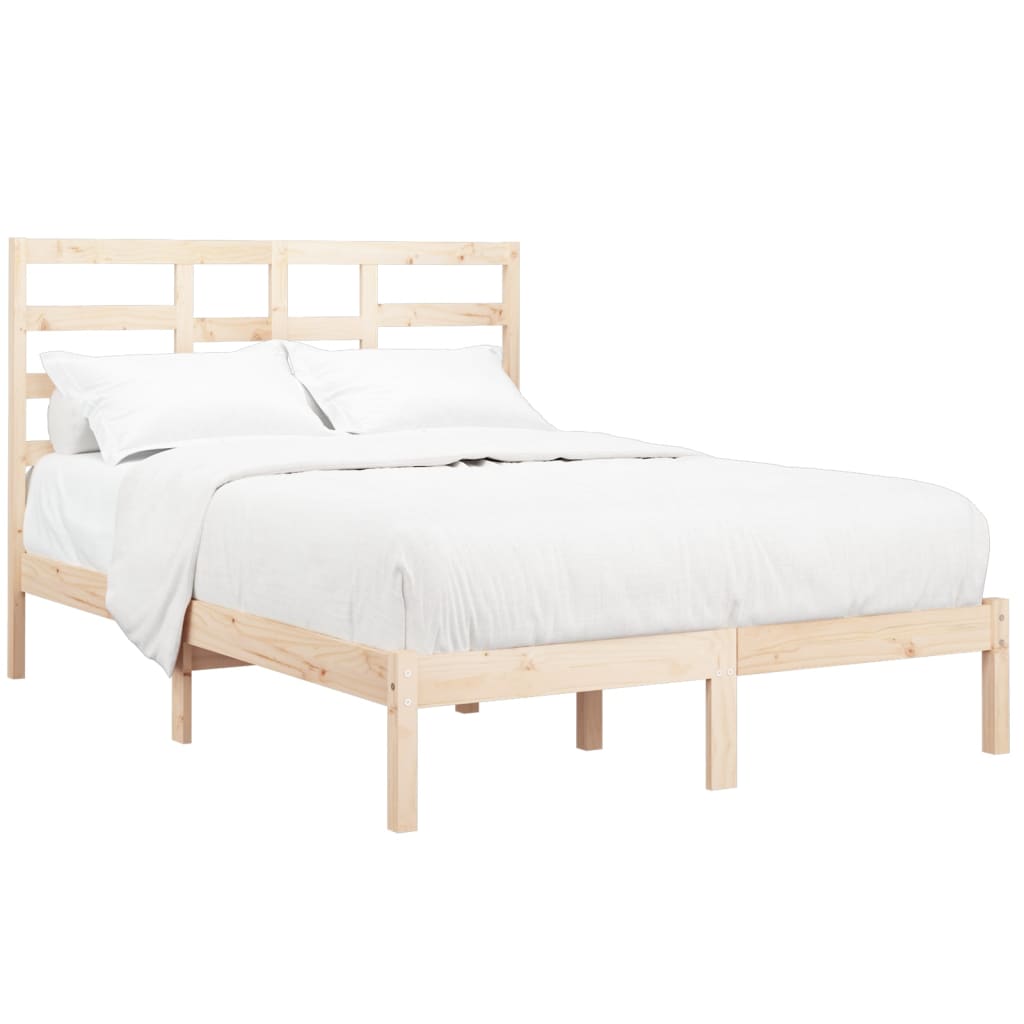 Cadre de lit sans matelas bois massif 120x190 cm