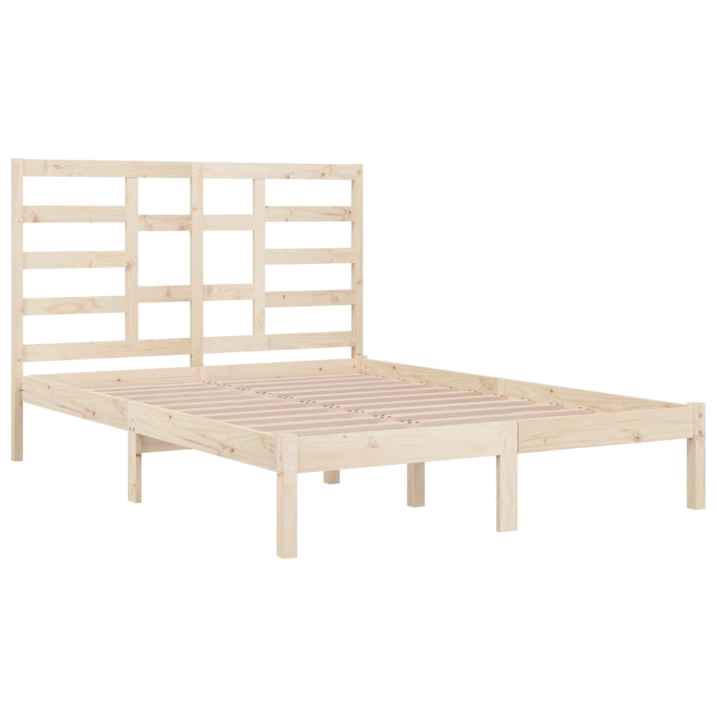 Cadre de lit sans matelas bois massif 120x190 cm