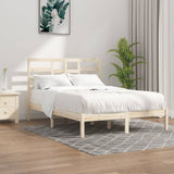 Cadre de lit sans matelas bois massif 135x190 cm