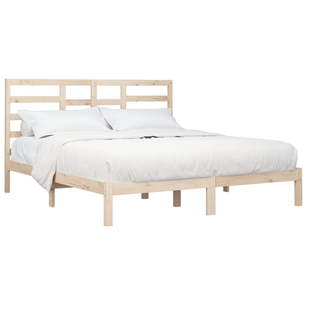 Cadre de lit sans matelas bois massif 180x200 cm