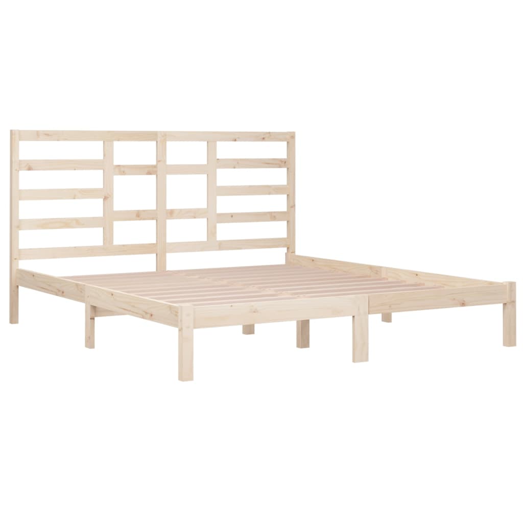 Cadre de lit sans matelas bois massif 180x200 cm