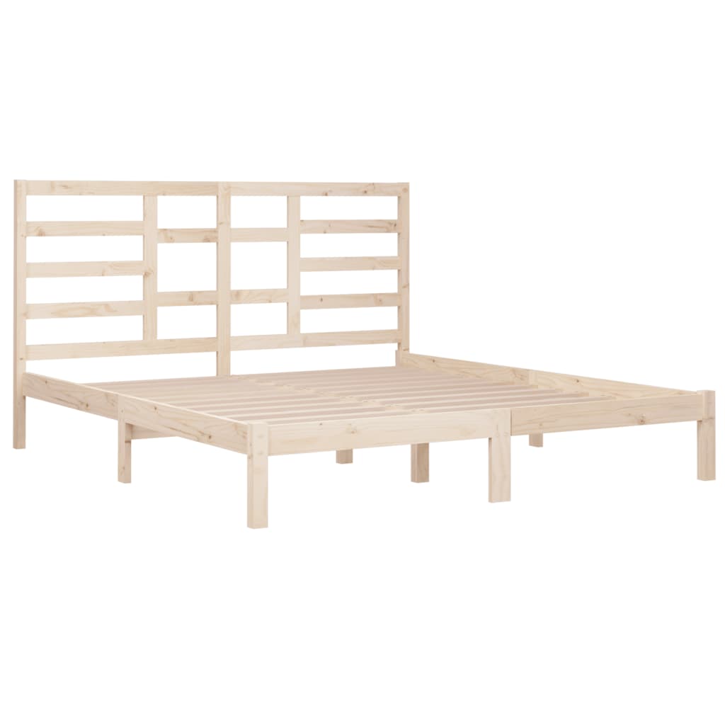 Cadre de lit sans matelas bois massif 200x200 cm