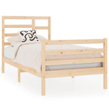 Cadre de lit sans matelas bois massif 90x190 cm