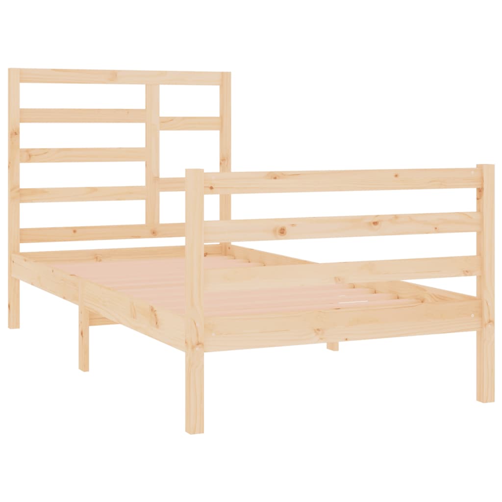 Cadre de lit sans matelas bois massif 90x190 cm