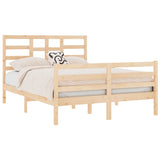 Cadre de lit sans matelas bois massif 120x190 cm