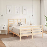 Cadre de lit sans matelas bois massif 140x190 cm