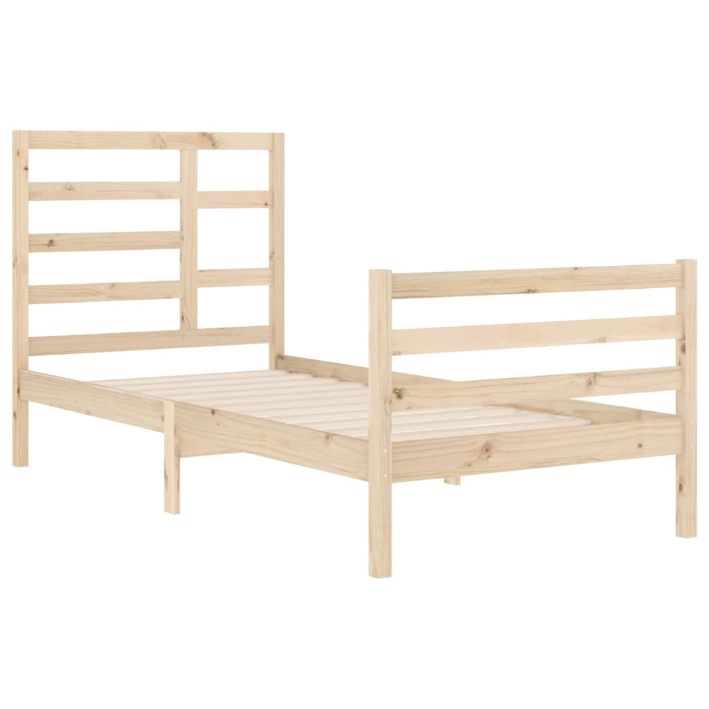 Cadre de lit sans matelas bois massif 90x200 cm