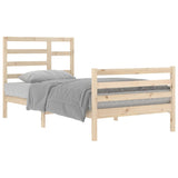 Cadre de lit sans matelas bois massif 100x200 cm