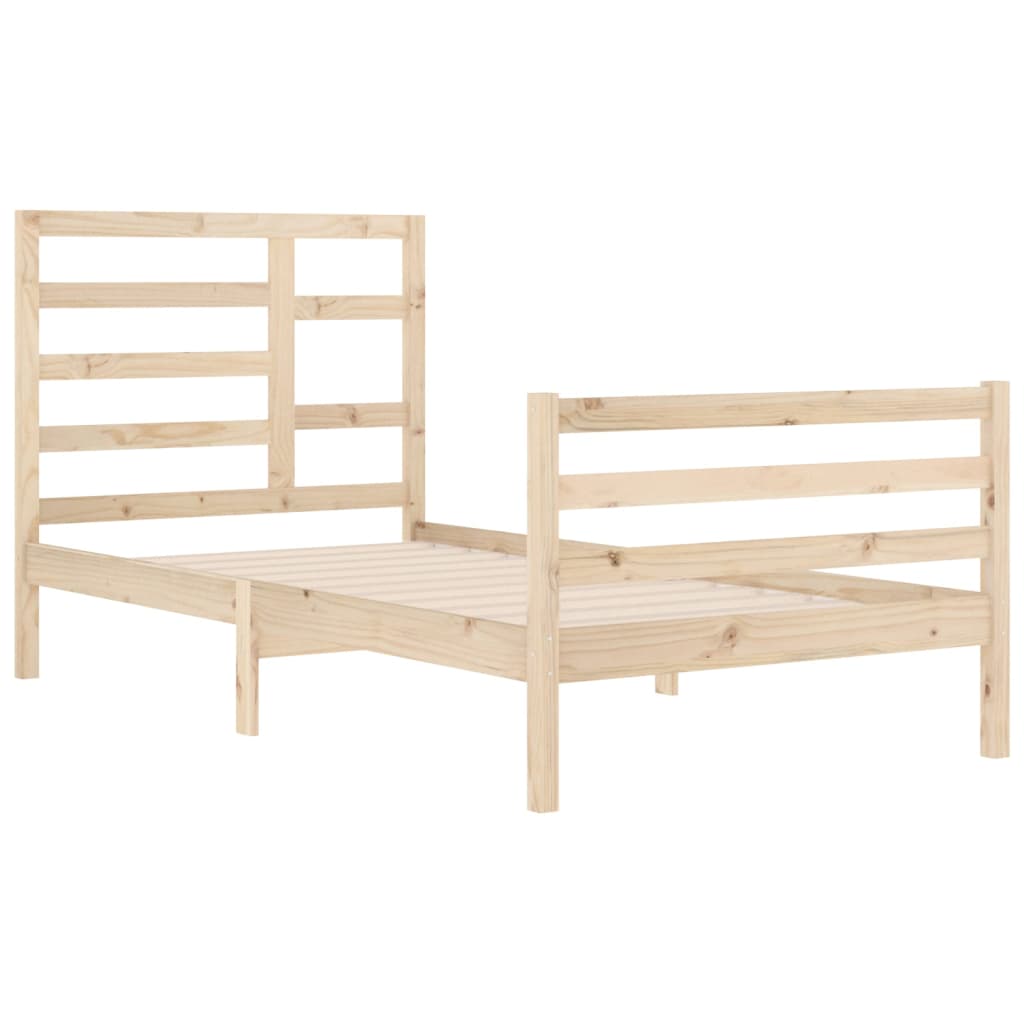 Cadre de lit sans matelas bois massif 100x200 cm