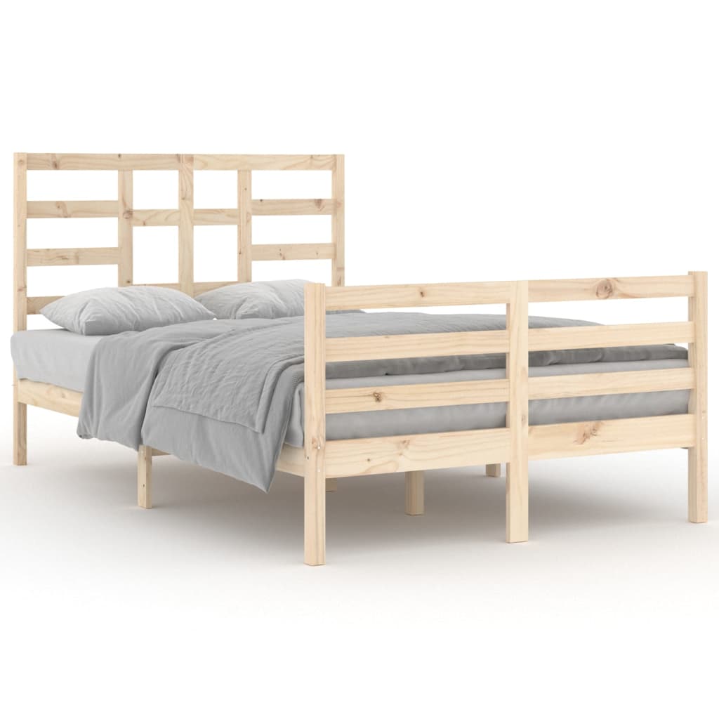 Cadre de lit sans matelas bois massif 120x200 cm