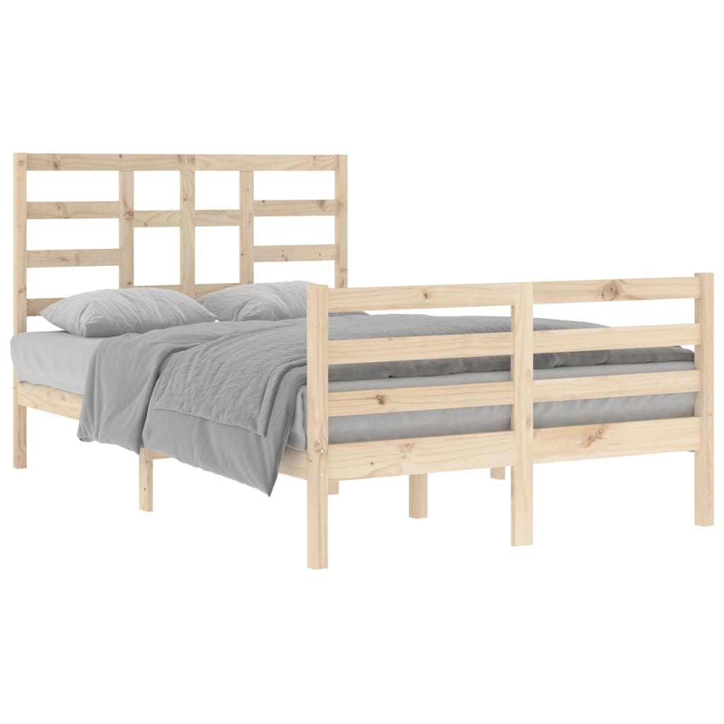 Cadre de lit sans matelas bois massif 120x200 cm