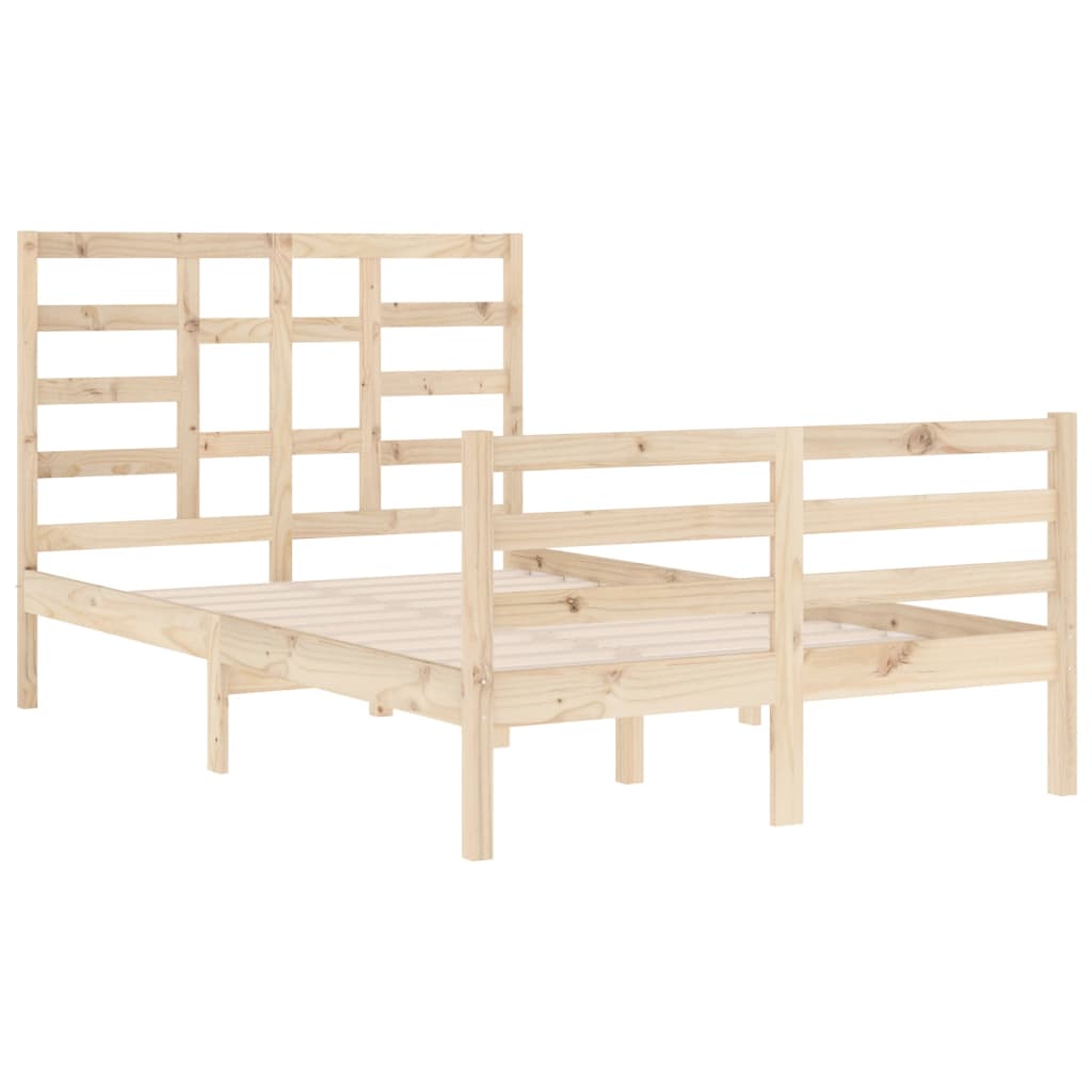 Cadre de lit sans matelas bois massif 120x200 cm