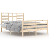 Cadre de lit sans matelas bois massif 140x200 cm