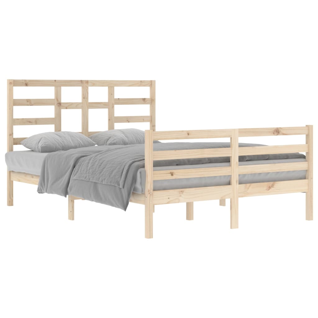 Cadre de lit sans matelas bois massif 140x200 cm