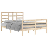 Cadre de lit sans matelas bois massif 140x200 cm